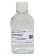 Bottle of Cepham Life Sciences Hybridization Buffer for DNA/RNA, 500 mL, with white cap (research use only).