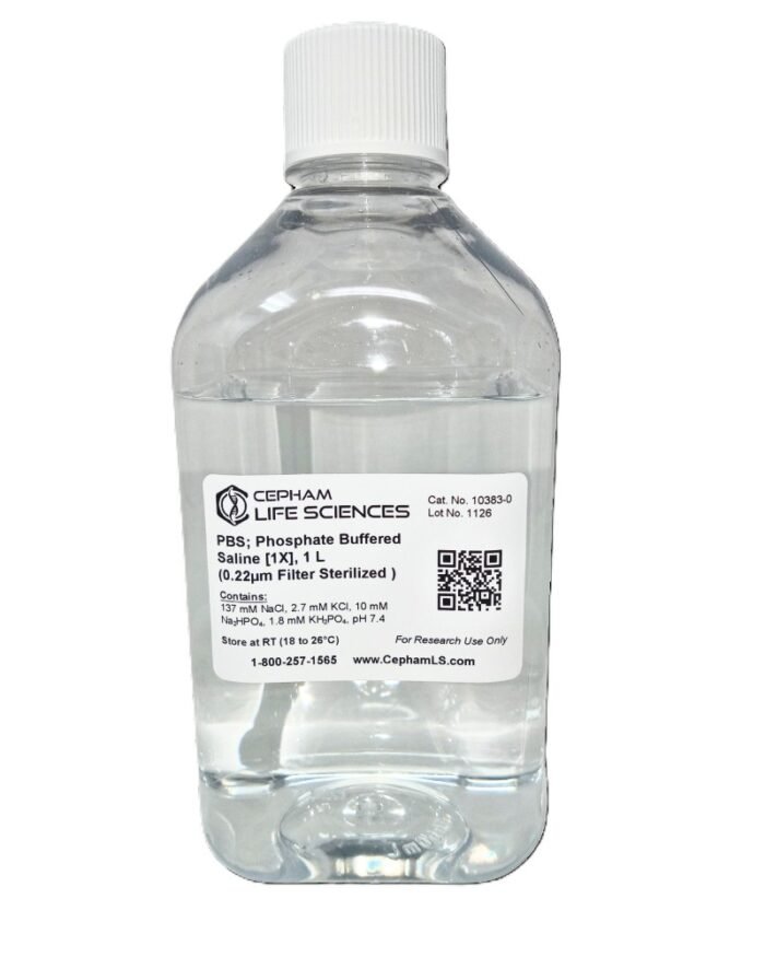 PBS; Phosphate Buffered Saline [1X] - Cepham Life Sciences - Bioscience ...