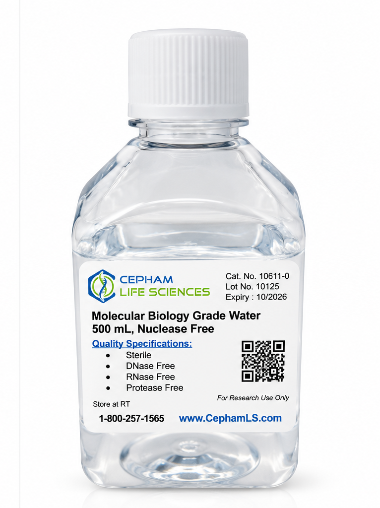 Cepham_Molecular_Biology_Grade_Water_10611-0_500mL_UPDATED Molecular Biology Grade Water - Image 1