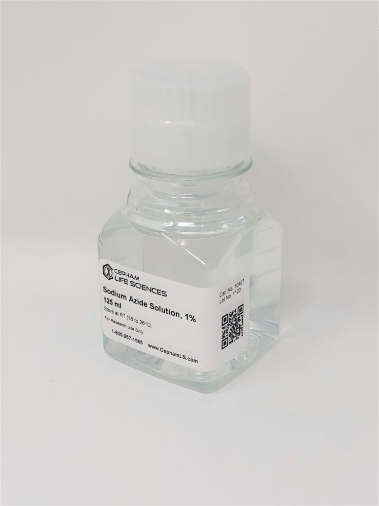 Sodium azide Solution, 1% - Cepham Life Sciences Research Products