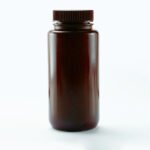 500ml Amber Color Round PP Storage Bottle, Wide Mouth, Sterile, 5/pk, 50/cs