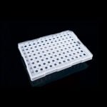 0.2ml 96 Well PCR Plate, Semi Skirt, Clear, A12 notch, 25/pk, 100/cs, for ABI machine (ABI Equivalent ?????)