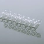 0.2ml PCR 8-strip Tubes, with Flat Caps, Clear, Non-sterile, 120/pk, 1200/cs