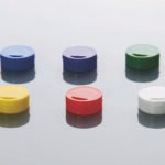 Cap Insert for Cryogenic Vial, Yellow, compatible with regular External threaded vials only, 100/pk, 1000/cs