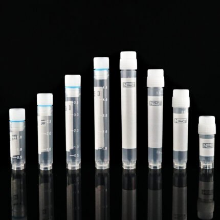 3.0 mL Cryogenic Vial, Self-Standing, External Thread, Sterile, 9*9/rack, 8 racks/cs,  648 vials/cs