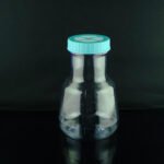 3L PC Wide-mouth High Efficient Erlenmeyer Flasks, Flat Base, Seal Cap, Sterile, 1/pk, 4/cs