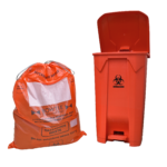 Autoclave bag, drawstring,  red, 33 x 41"