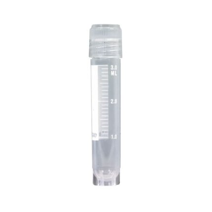 Cryo tube, ext thread, strl, 3mL, skirted