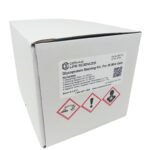 White cardboard box labeled 'Glycoprotein Staining Kit, For 20 Mini Gels' from Cepham Life Sciences, with hazard pictograms on the label.