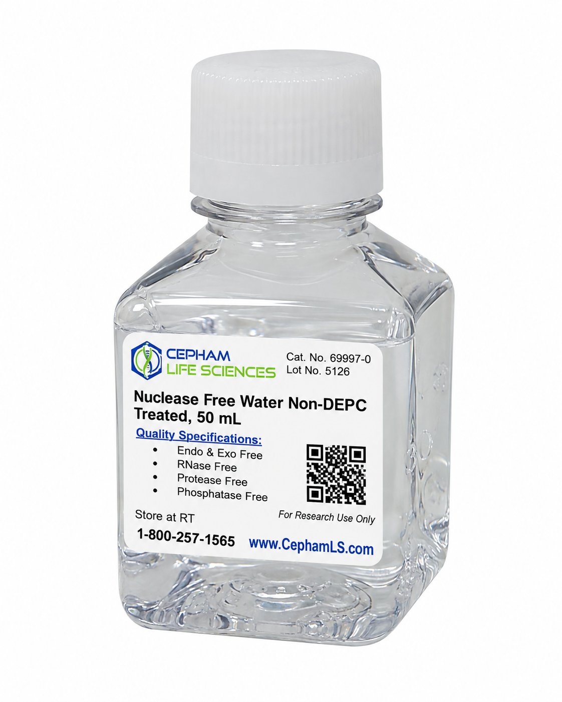 Cepham_Nuclease_Free_Water_Non-DEPC_69997-0_50mL Nuclease Free Water Non-DEPC Treated - Image 1