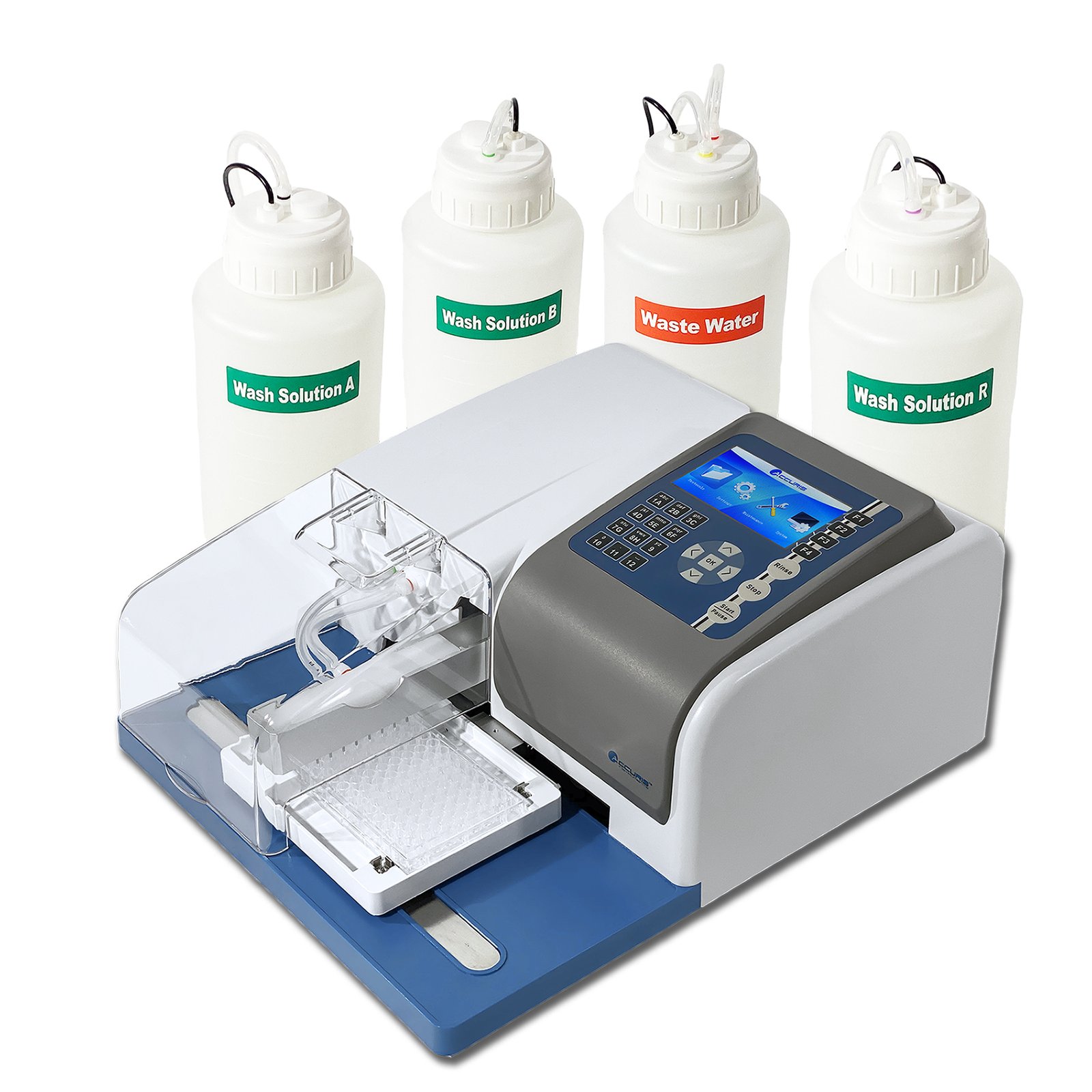 MW9600-w-Bottles-Transparent SmartWasher™ 96 ELISA Plate Washer - Image 1