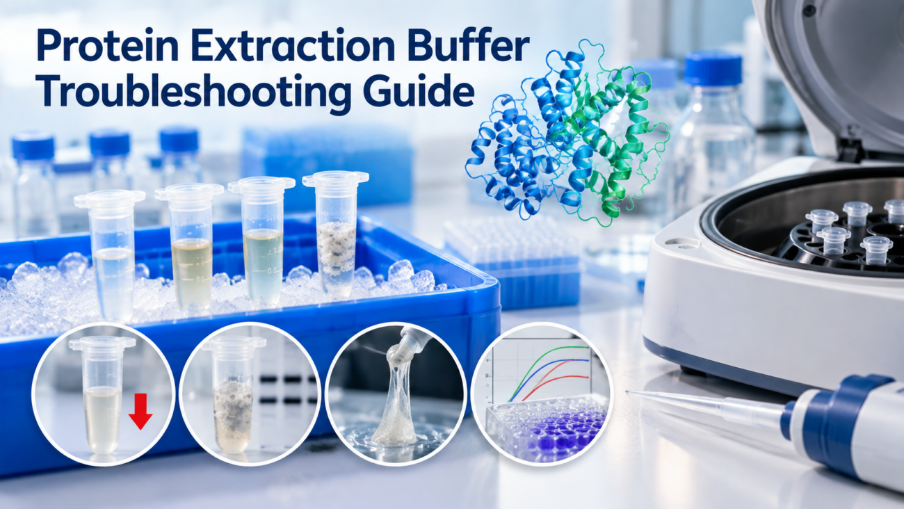 Protein extraction buffer troubleshooting guide for improving protein recovery and sample preparation