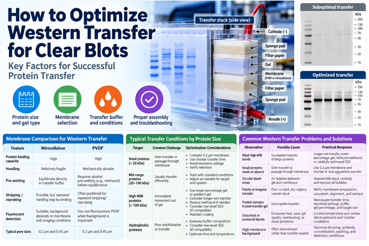 How to optimize Western transfer for clear Western blots